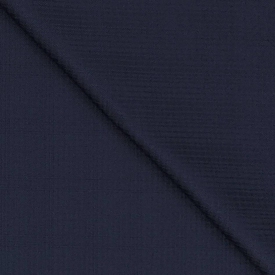 Trouser Fabric Reid & Taylor Polyester Viscose Mild Check Color Midnight Blue